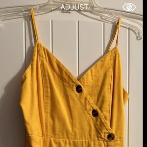Yellow sun dress with buttons